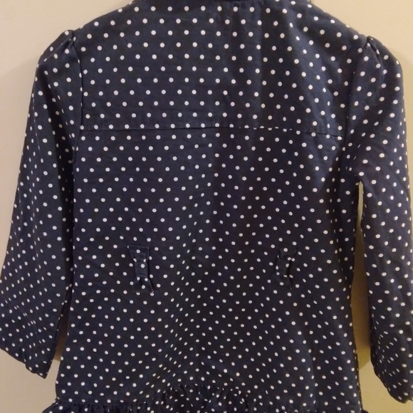 🔴3/$10🔴 Crazy 8 girls sz 7-8 Navy polka-dot jacket - Picture 5 of 9